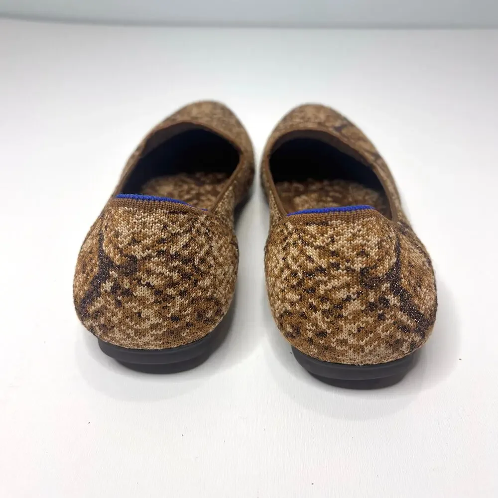 Rothy’s The Loafer Bronze Python Slip On 9